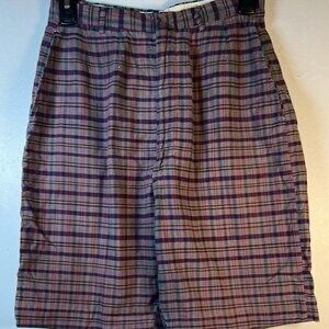 Tweed & Tartan Madras Shorts Distressed from Age Vintage 60s Beach BBQ Party  He